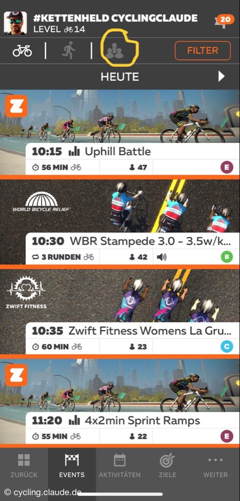 Zwift Events