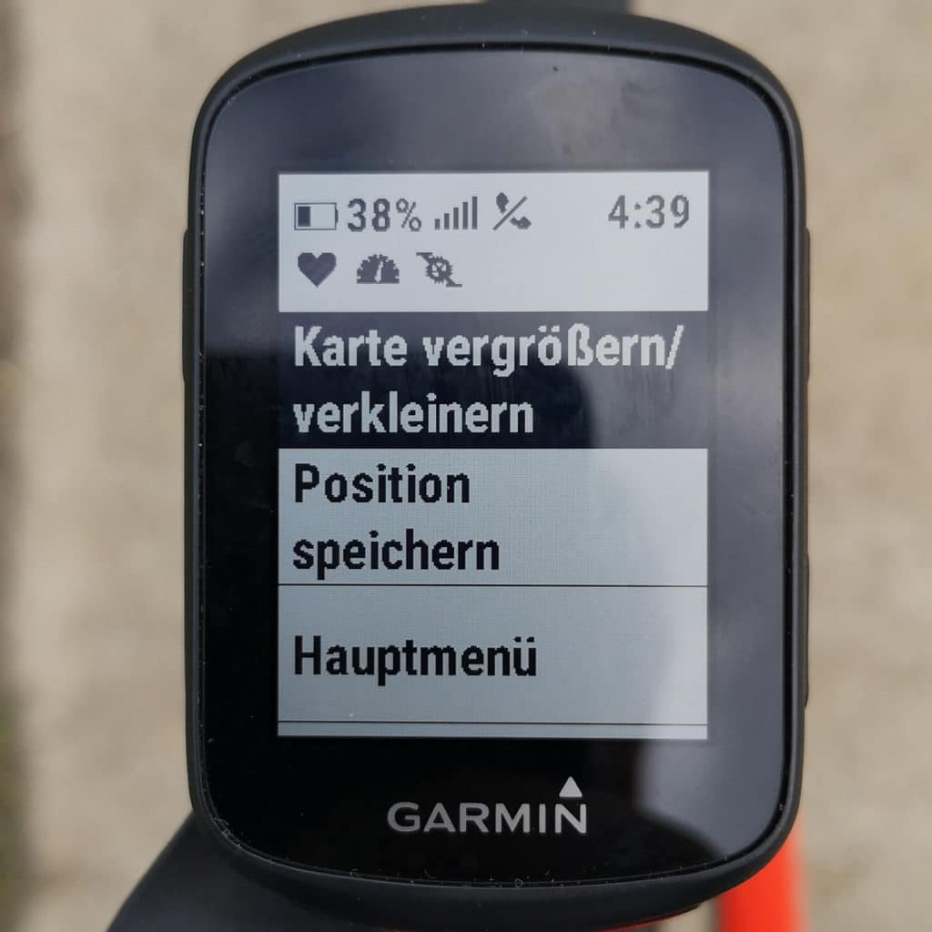 Garmin Edge 130 Karte